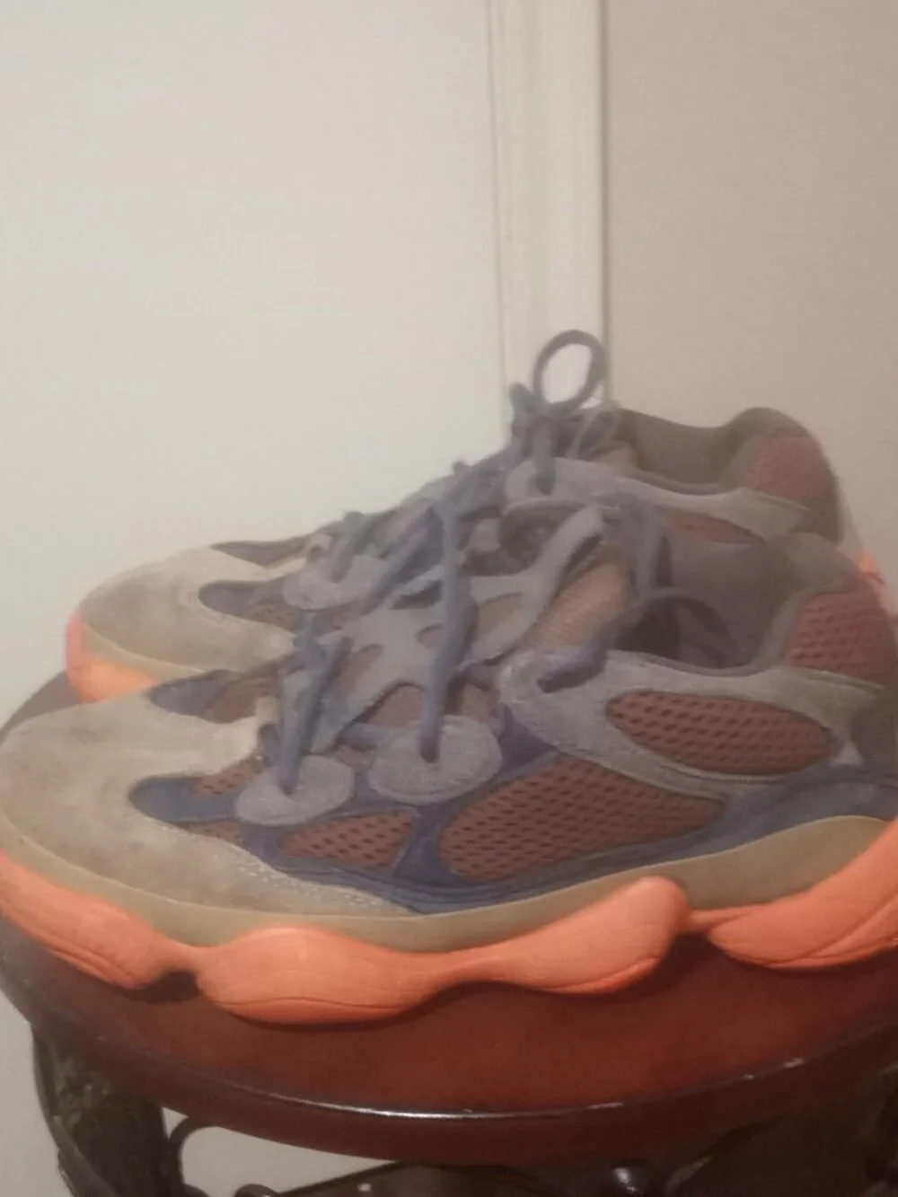 Adidas Yeezy 500 Enflame GZ5541 Mens Size 9 Orange Blue Brown Low Top Sneakers